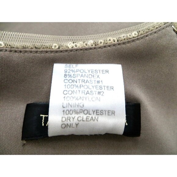 TADASHI SHOJI Sleeveless Jersey Stretch Sequin Dress Gown Draped Ruched SZ M - Picture 10 of 10